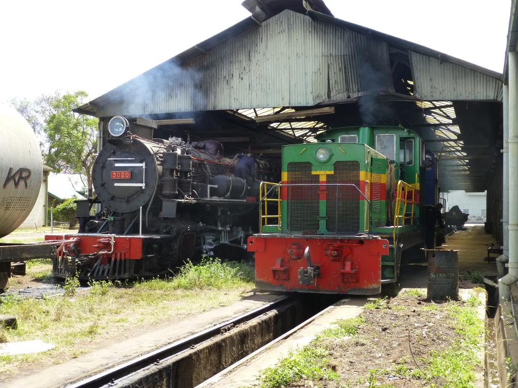 Steam and diesel side by side