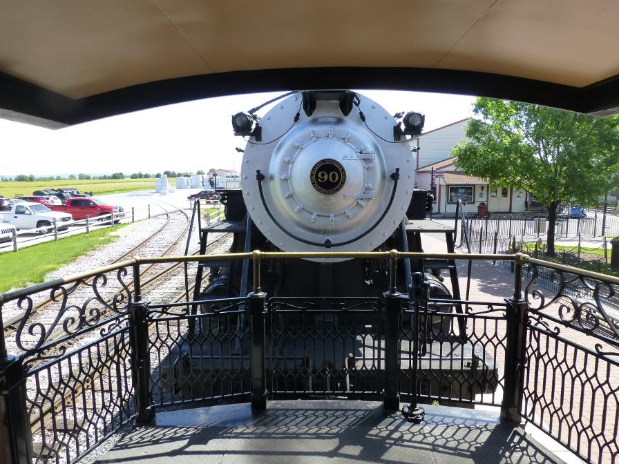 View from the open coach at the front of the train.