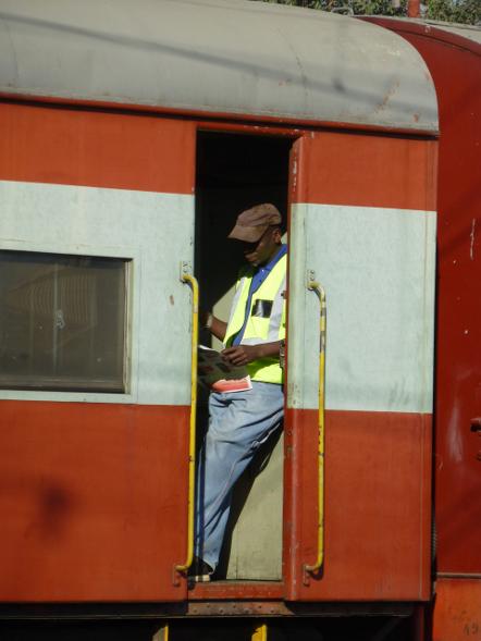 A chance to catch up on reading the newspaper for a crew member who booked on early in the morning