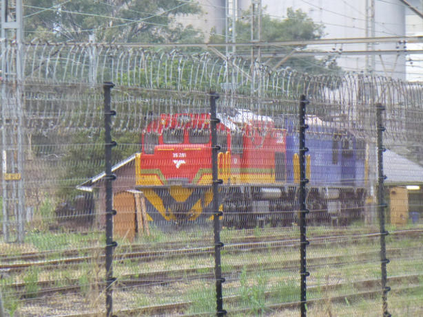 The shunt cars in the distance in Hercules yard look as if they are in prison...