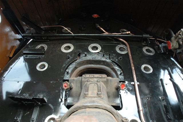 Each month the progress of the cab could be measured. Here we see some of the first pipework.
