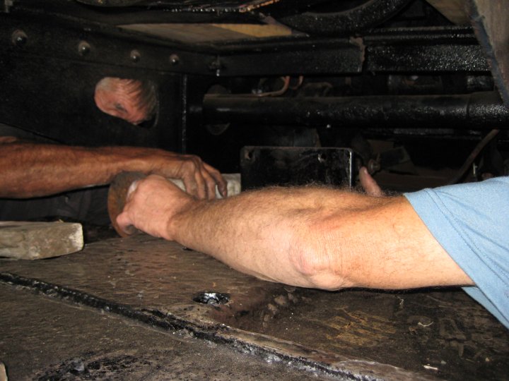 The coupling pin goes in