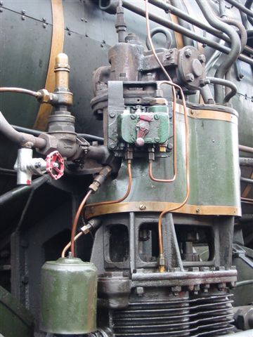 Air Brake. The air pump fitted to the locomotive to provide the braking power.
