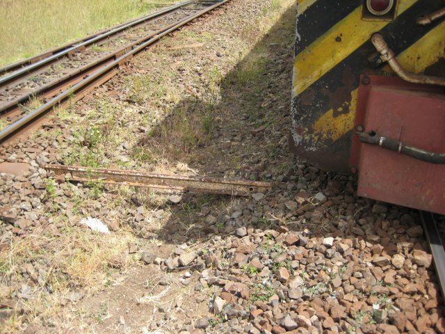 Driver Richard has now set back behind the clearance (or "fouling") mark for the third road