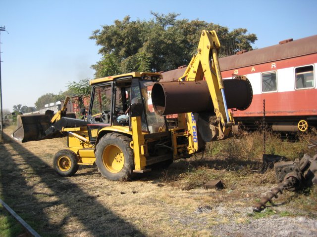 The chimney off the old stationary boiler