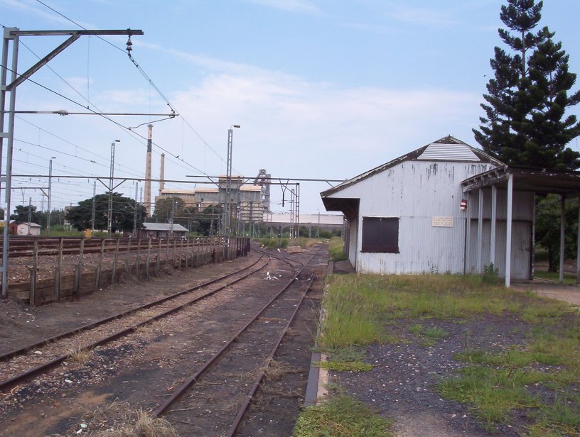 Looking east along our platform