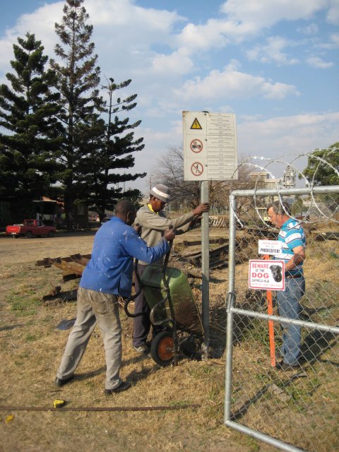 In goes the concrete