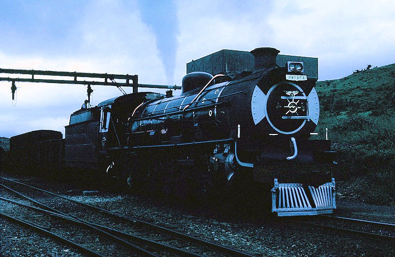 Photo - Adelbert Stigling  Photo 011 that I sent you is of 2010 on her return trip to Umtata from Butterworth at Bashee River crossing point between Munyu and Bityi Stations. My late father accompanied them on that trip from Bashee to Bityi and it took two hundred shovels of coal from Bashee to get out of the Mtentu Cuttings before the fireman could sit down for the first time, it is about 16 km climb from Bashee out before the line levels out again.