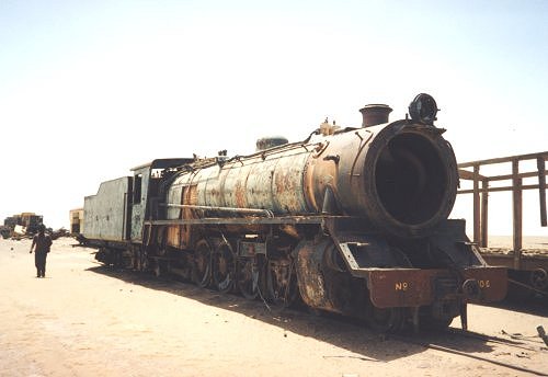 NBL 4-8-2 no 506 at Zalad near Atbara<br /><br />Photo John Athersuch May 2002
