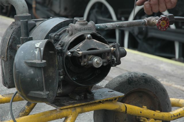 Robert Dadford has been refurbishing dynamos for Selebwe Pikwe locomotives, in Botswana. He has had a number of small, yet vital, parts manufactured as well as collecting the last remaining spares from Surtees company. Viewed here is the governor and brush contact parts on the inside of the dynamo
