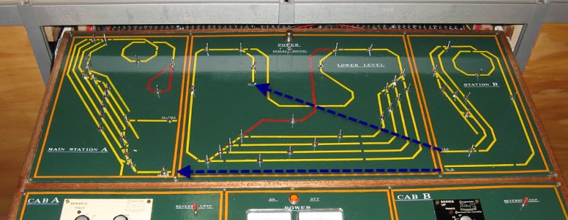 Photo 2 - The complete panel showing the relationship between the different track areas.