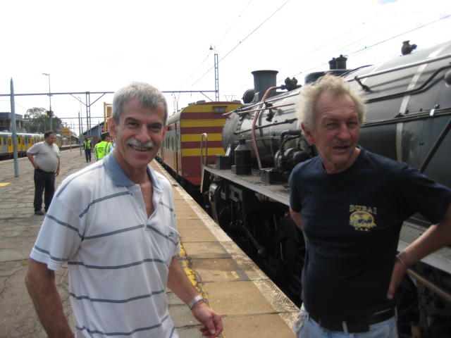 Mike James with Cliff on Koedespoort Station