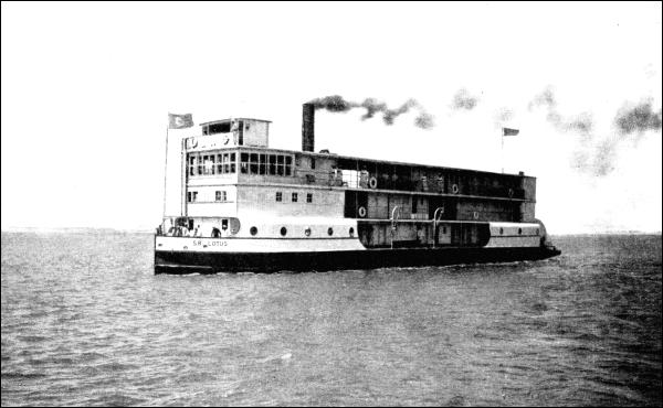 A TOURIST STEAMER, owned and operated by the Sudan Railways, travelling on the Nile. Fitted with electric light, fans and ice-making machines, these vessels provide passengers with comfort and the much-desired coolness.