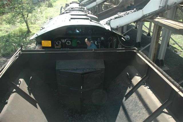 Second time she has coal in her tender. Loosening up trials in the depot at Capital Park