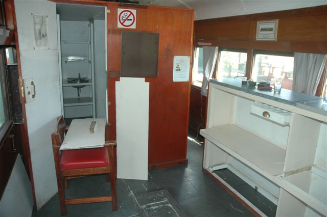 The storeroom view with the counter temporarily moved forward