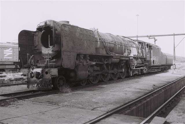 Shortly after arriving at Capital Park, class 25NC 3442 stands awaiting her turn to be restored. This wait was to be quite a number of years. She is currently in operation. The scene is the depot at Capital Park, and the diesels in the background are all staged awaiting relocation to Koedoespoort<br />depot and elsewhere