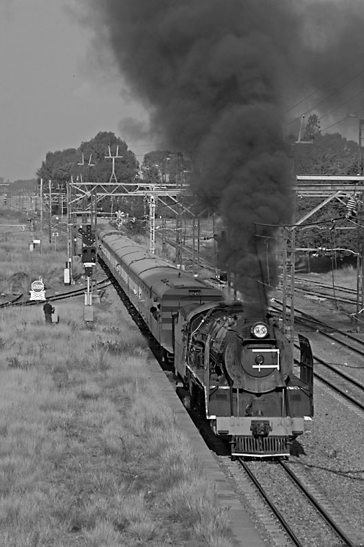 In Rayton station, the fireman is returning the tablet