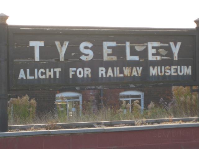 Old-style station sign