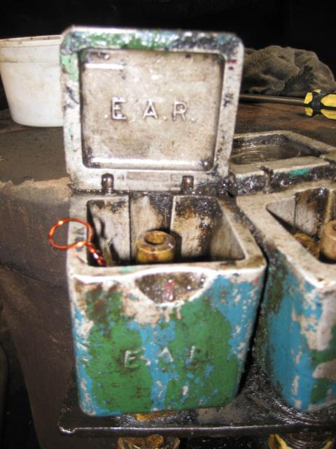 Some of the oil pots still have EAR on them