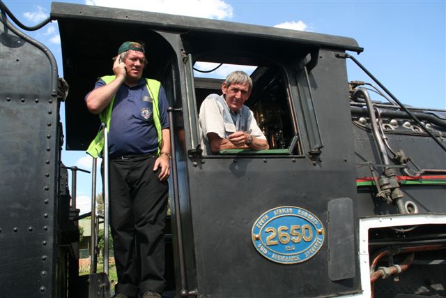 Fireman Tony Attwell and driver Gert van Vuuren